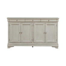 Hall Buffet Dining Living Room Storage - Felt Lined Top Drawers - White