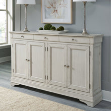 Hall Buffet Dining Living Room Storage - Felt Lined Top Drawers - White