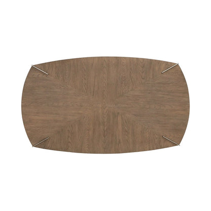 Harlow Living Room Oval Cocktail Table  - Sandstone & Satin Nickel