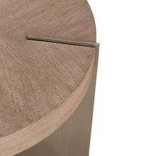 Harlow Living Room Chairside Table  - Sandstone & Satin Nickel