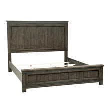 Thornwood Hills Queen Panel Headboard in Rock Beaten Brown w/ Saw Cuts