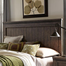 Thornwood Hills King Panel Headboard in Rock Beaten Brown w/ Saw Cuts