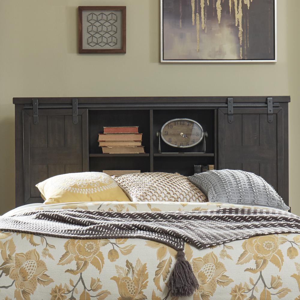 Thornwood Hills King Panel Headboard in Rock Beaten Brown w/ Saw Cuts