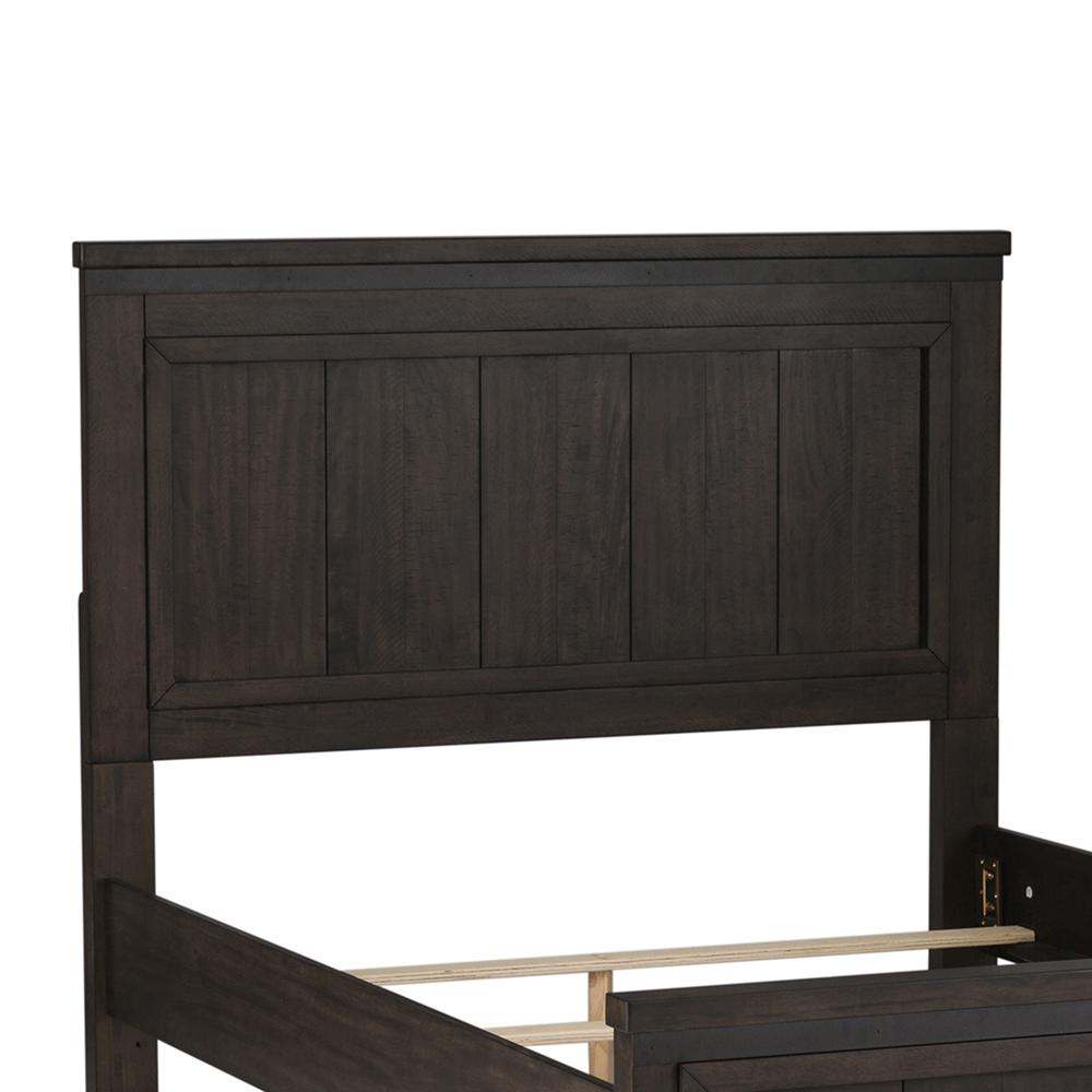 Thornwood Hills Full Panel Headboard in Rock Beaten Brown w/ Saw Cuts