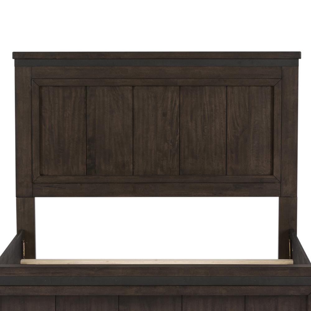 Thornwood Hills Full Panel Headboard in Rock Beaten Brown w/ Saw Cuts