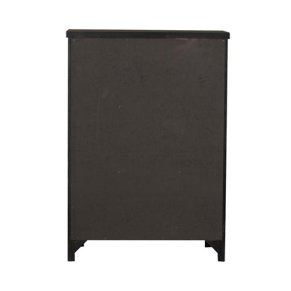 Thornwood Hills 5 Drawer Chest in Rock Beaten Brown w/ Saw Cuts