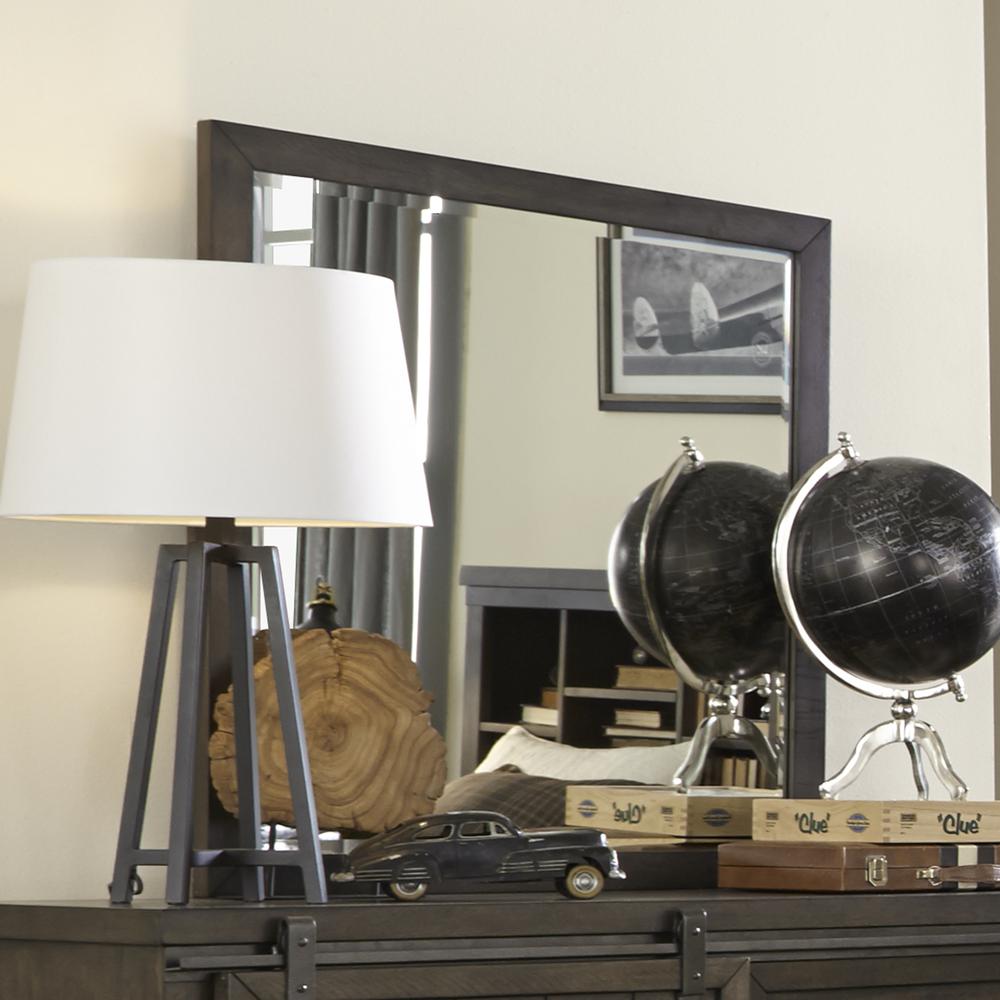 Thornwood Hills Mirror in Rock Beaten Brown w/ Saw Cuts