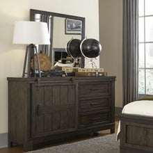 Thornwood Hills Mirror in Rock Beaten Brown w/ Saw Cuts