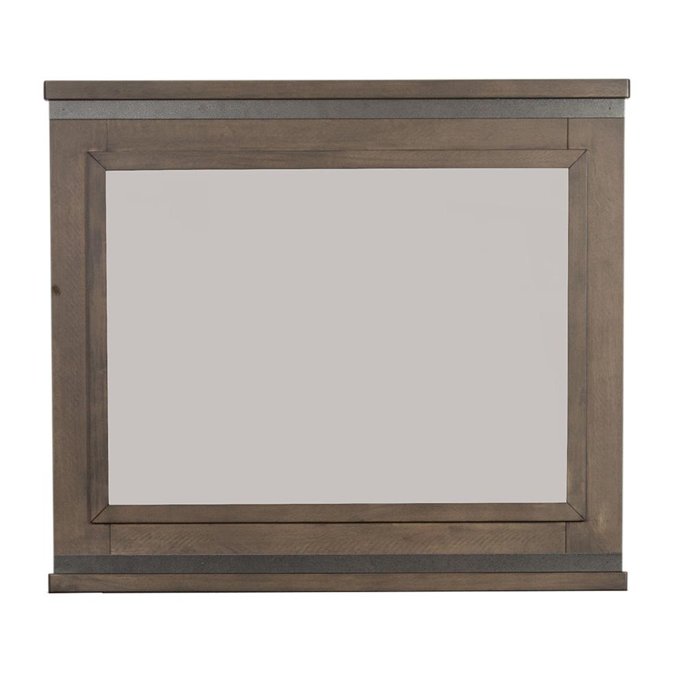 Thornwood Hills Mirror in Rock Beaten Brown w/ Saw Cuts