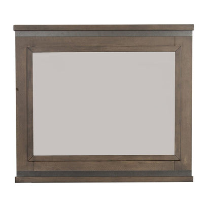 Thornwood Hills Mirror in Rock Beaten Brown w/ Saw Cuts