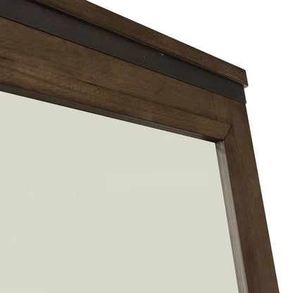 Thornwood Hills Mirror in Rock Beaten Brown w/ Saw Cuts