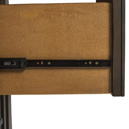Thornwood Hills Dresser & Mirror in Rock Beaten Brown w/ Saw Cuts