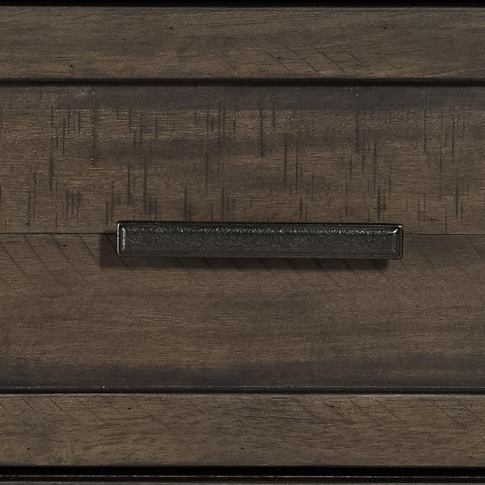 Thornwood Hills Dresser & Mirror in Rock Beaten Brown w/ Saw Cuts
