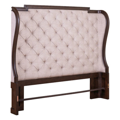 Provence Park Queen Upholstered Shelter Bed Headboard - Chateau Brown