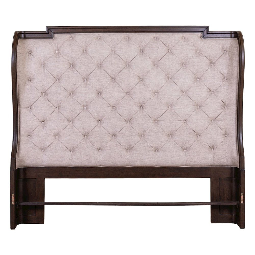 Provence Park Queen Upholstered Shelter Bed Headboard - Chateau Brown