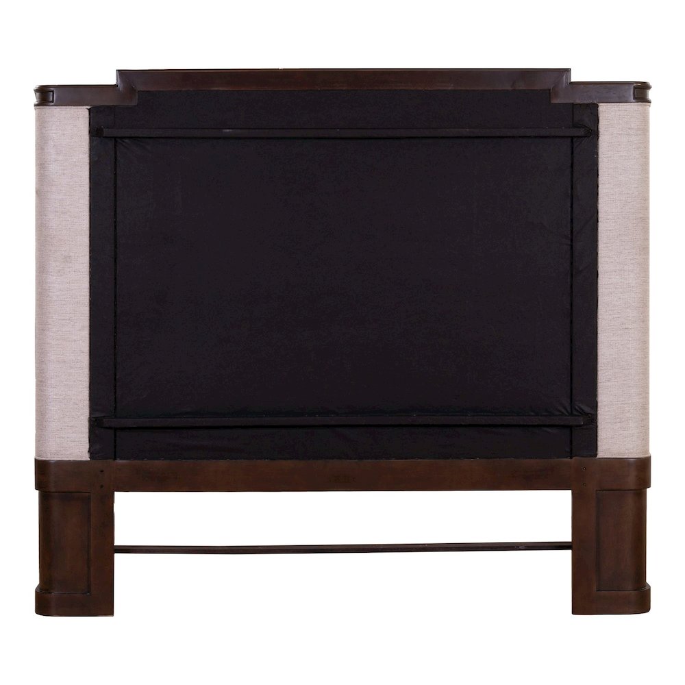 Provence Park King Upholstered Shelter Bed Headboard - Chateau Brown