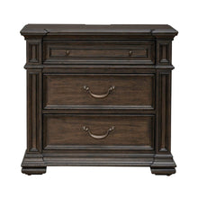 Provence Park Bedroom Nightstand with AC USB Charging Station - Chateau Brown