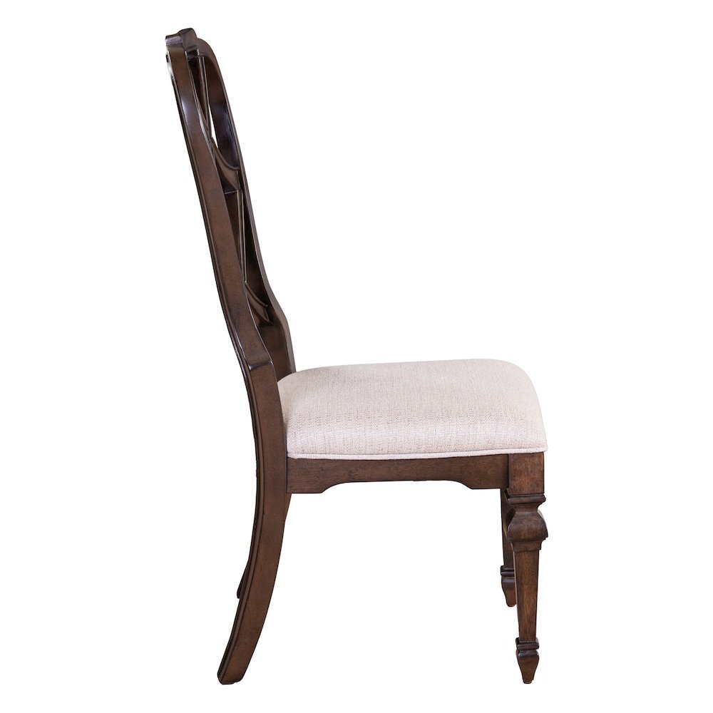 Providence Park Wood Back Side Chair for Dining Room - Set of 2 - Chateau Brown