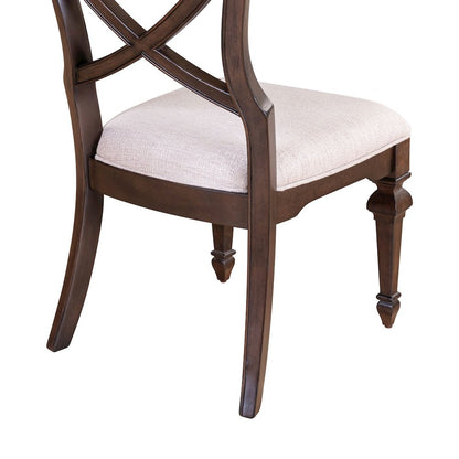 Providence Park Wood Back Side Chair for Dining Room - Set of 2 - Chateau Brown