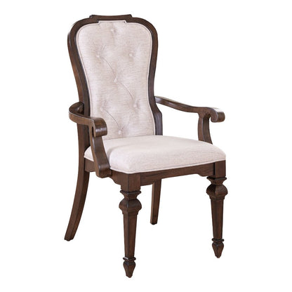 Providence Park Uph Arm Chair for Dining Room - Set of 2 - Chateau Brown