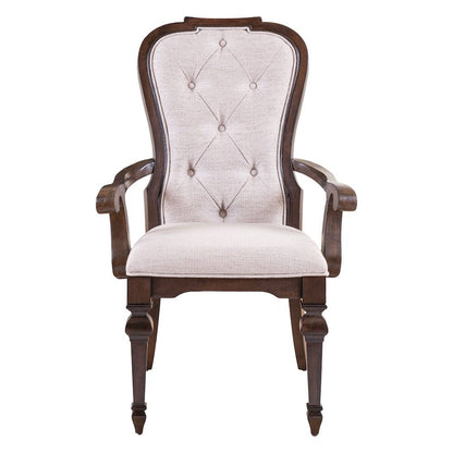 Providence Park Uph Arm Chair for Dining Room - Set of 2 - Chateau Brown