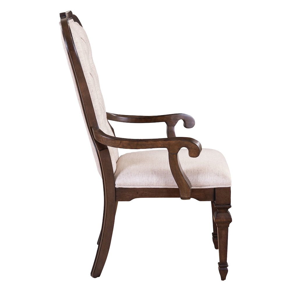 Providence Park Uph Arm Chair for Dining Room - Set of 2 - Chateau Brown