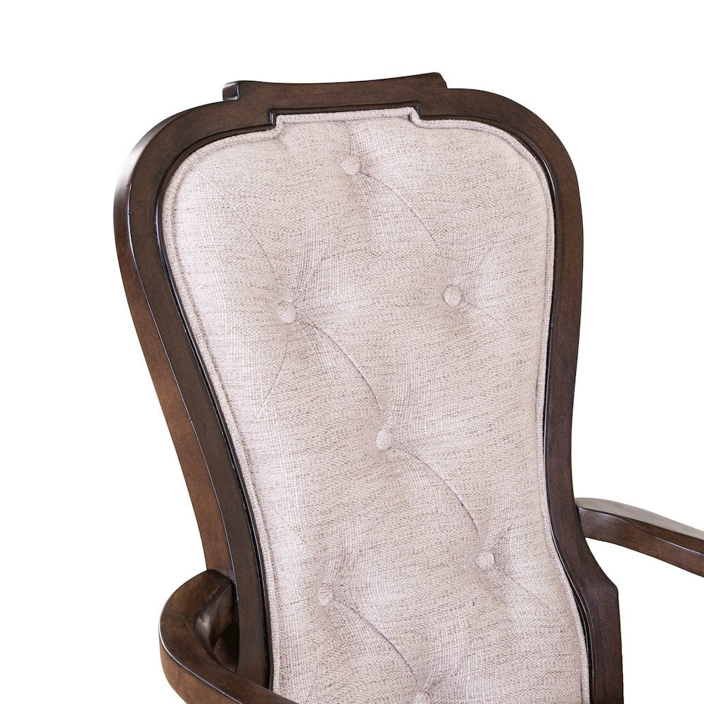 Providence Park Uph Arm Chair for Dining Room - Set of 2 - Chateau Brown