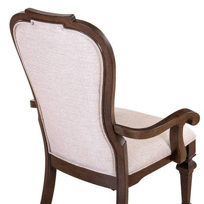 Providence Park Uph Arm Chair for Dining Room - Set of 2 - Chateau Brown