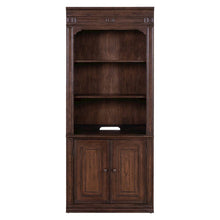 Bookcase Home Office Adjustable Shelves Display with Storage - Chateau Brown
