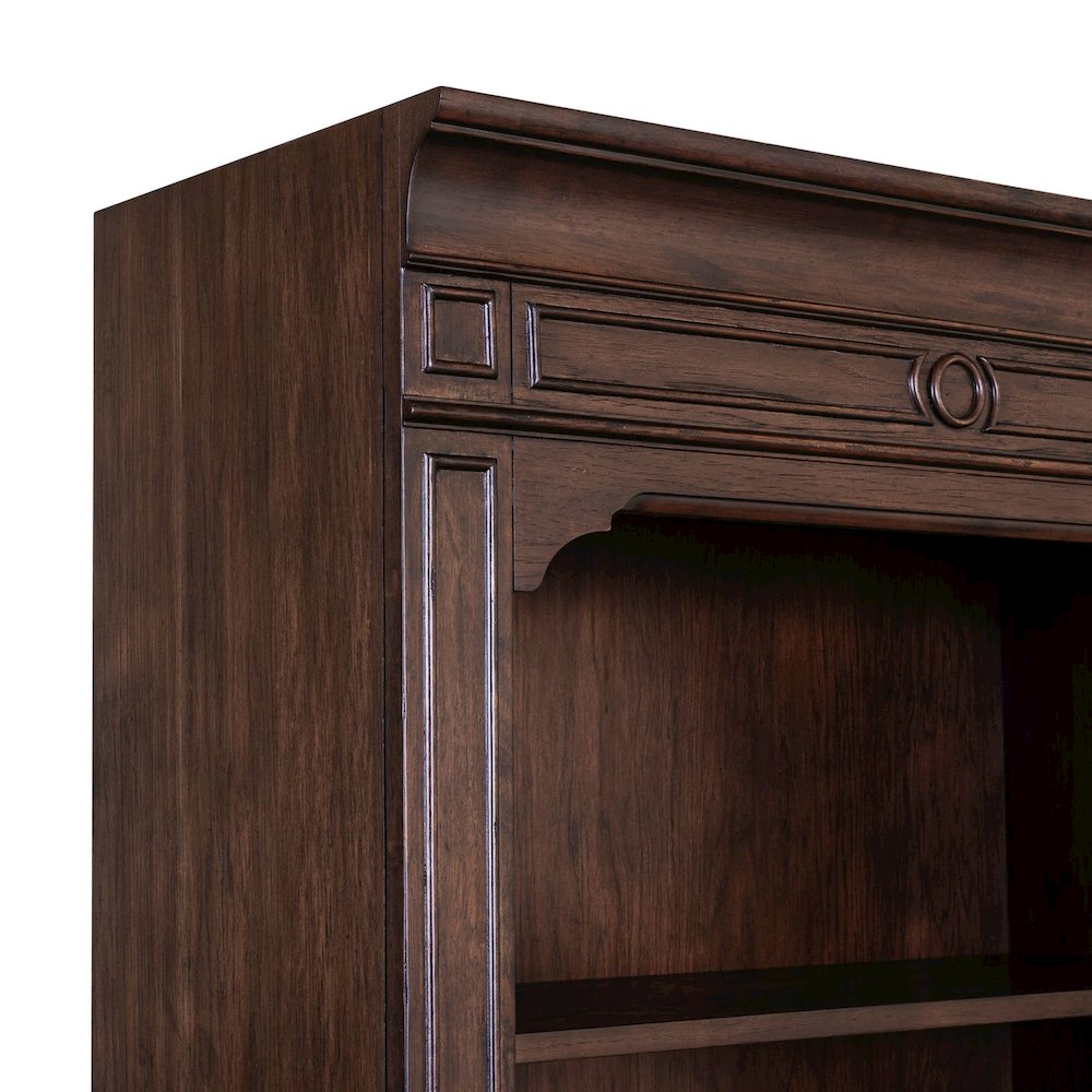 Bookcase Home Office Adjustable Shelves Display with Storage - Chateau Brown