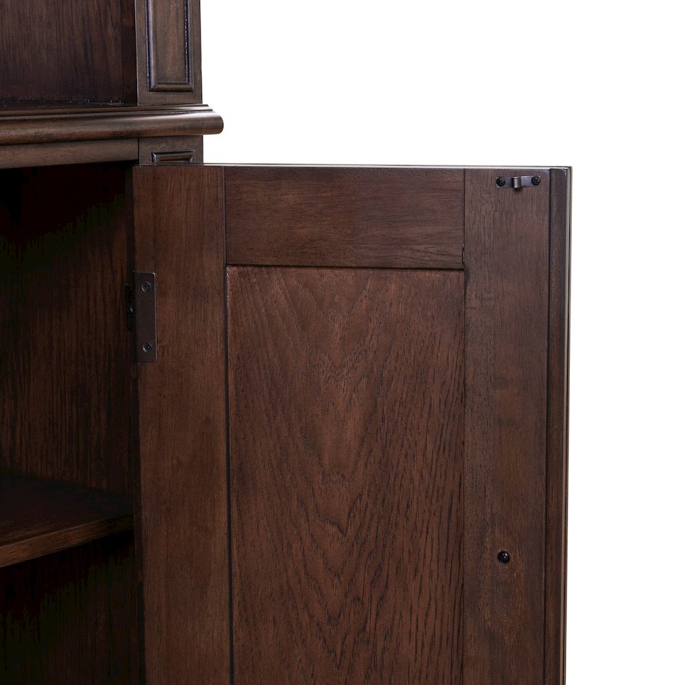 Bookcase Home Office Adjustable Shelves Display with Storage - Chateau Brown