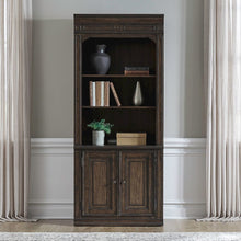 Bookcase Home Office Adjustable Shelves Display with Storage - Chateau Brown