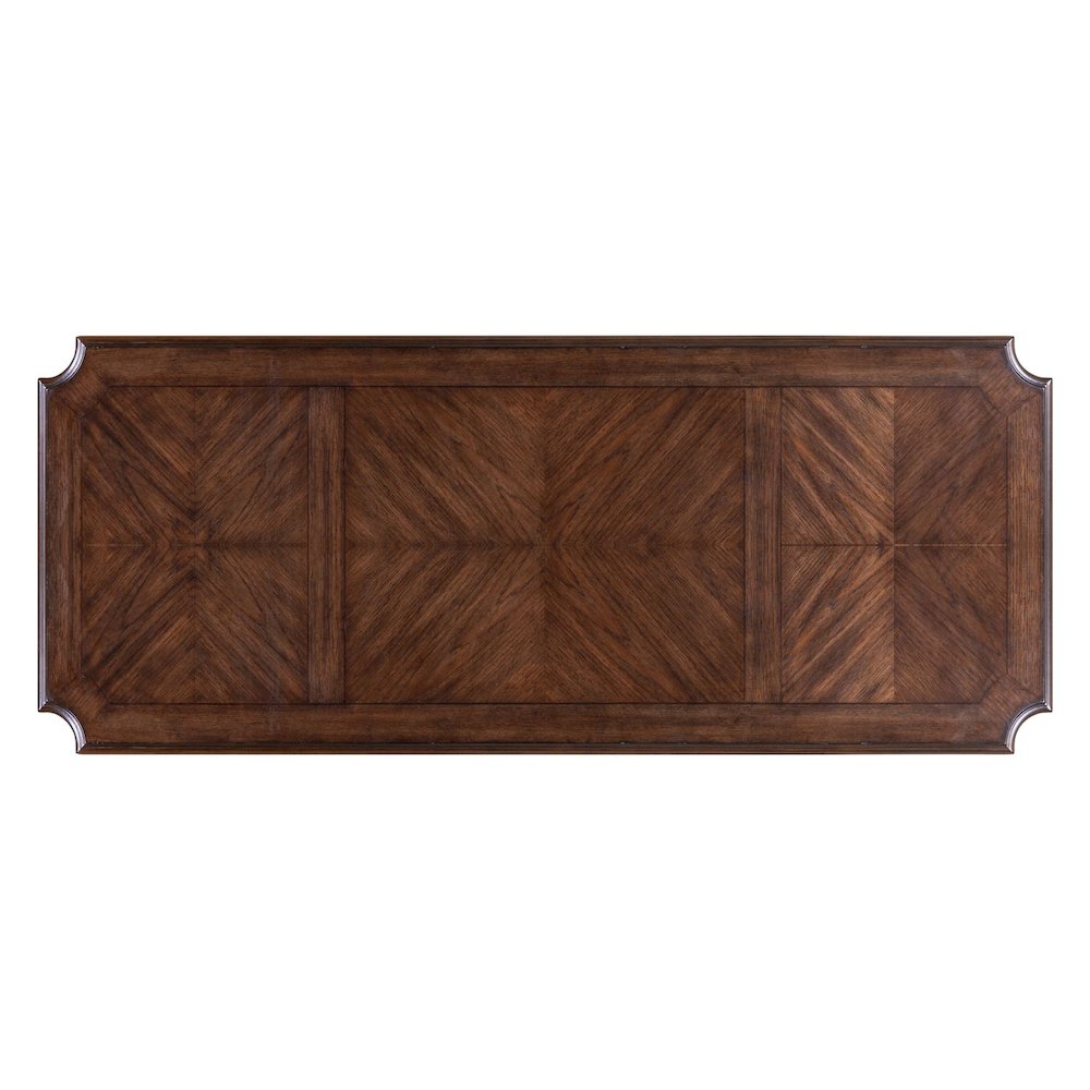 5 Pc Executive Set - Desk, Credenza Desk & Hutch with LED Touch Light, Brown
