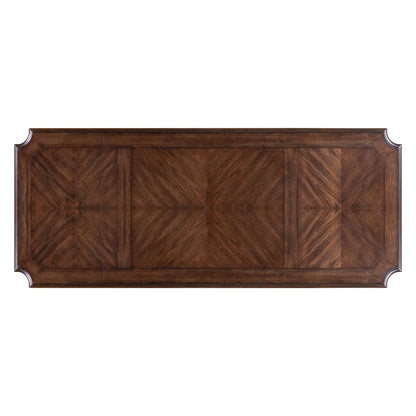 5 Pc Executive Set - Desk, Credenza Desk & Hutch with LED Touch Light, Brown