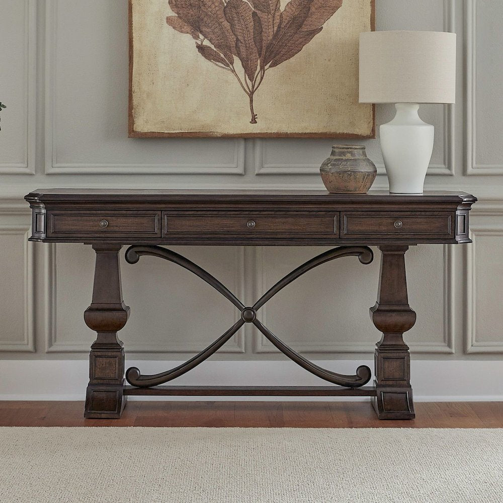 Providence Park Sofa Table for Living Room - Chateau Brown