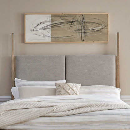 Proximity Place King Upholstered Poster Bed Headboard - Barley Buff