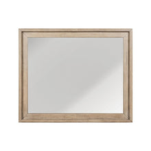 Proximity Place Landscape Square Mirror - Barley Buff Birch Wood Frame
