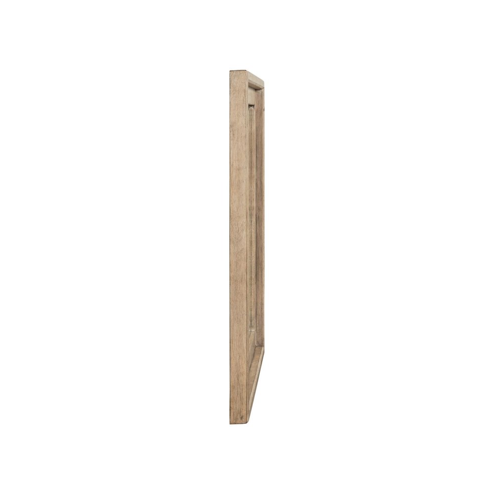 Proximity Place Landscape Square Mirror - Barley Buff Birch Wood Frame