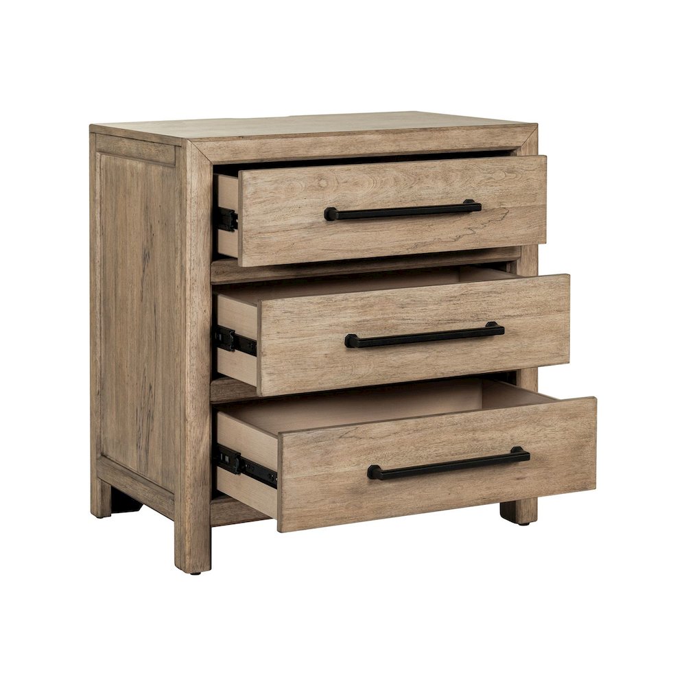 Proximity Place Bedroom Nightstand with AC USB Charging Station - Barley Buff