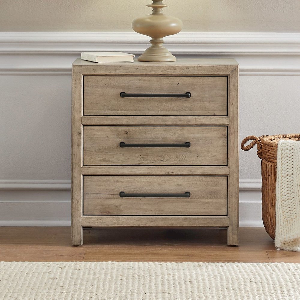 Proximity Place Bedroom Nightstand with AC USB Charging Station - Barley Buff