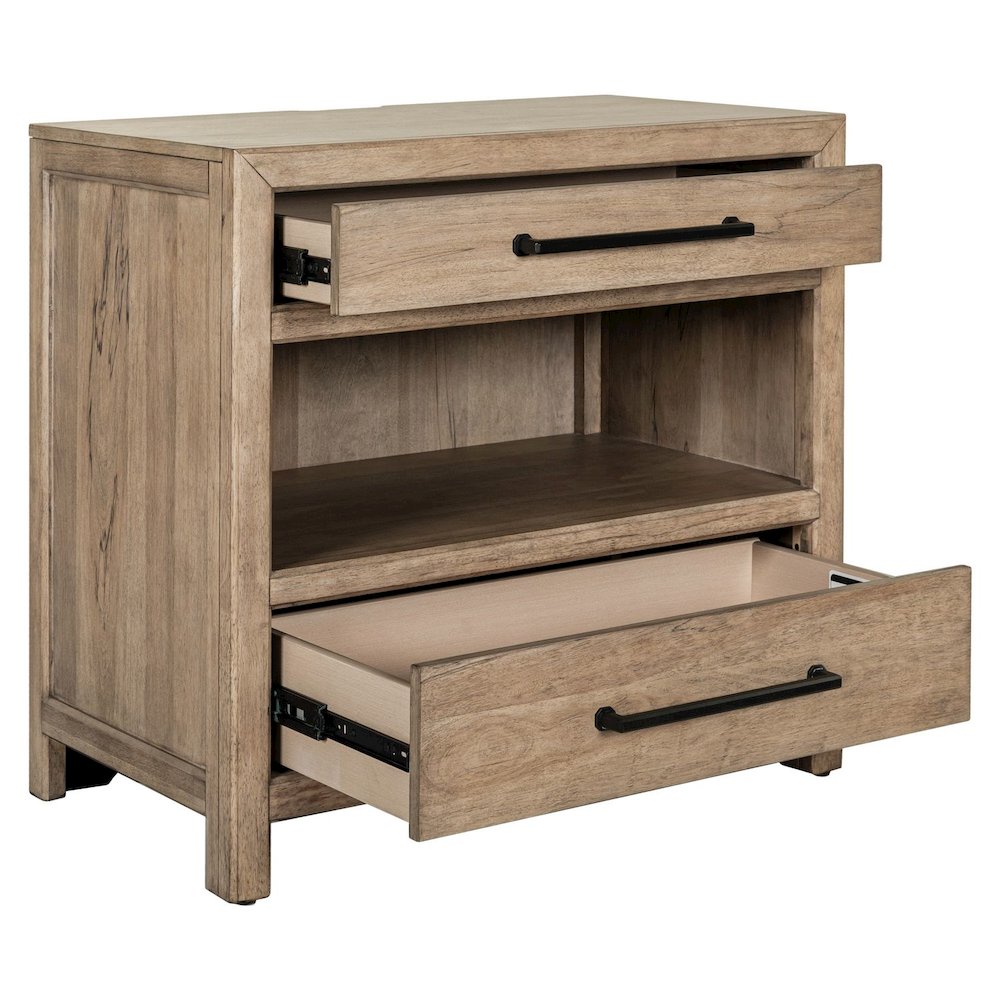 Proximity Place Bedside Chest with AC USB Charging Station - Barley Buff