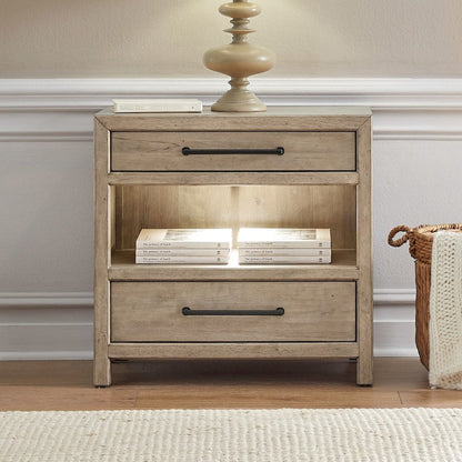 Proximity Place Bedside Chest with AC USB Charging Station - Barley Buff