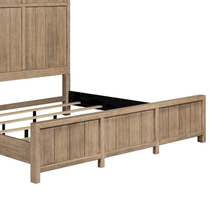 Proximity Place California King Panel Bed - Barley Buff Birch Wood