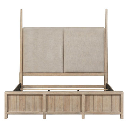 Proximity Place California King Poster Bed - Barley Buff Birch Wood
