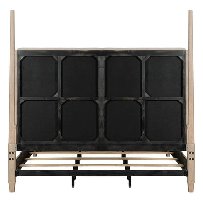Proximity Place California King Poster Bed - Barley Buff Birch Wood