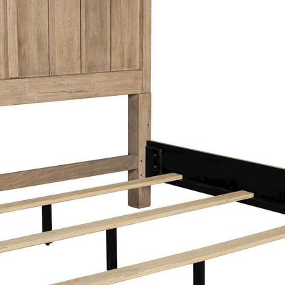 Proximity Place King Panel Bed - Barley Buff Birch Wood