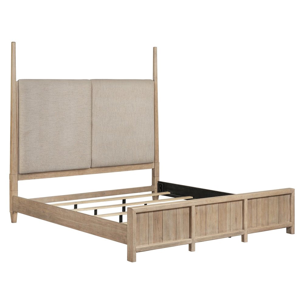 Proximity Place King Poster Bed - Barley Buff Birch Wood