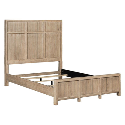 Proximity Place Queen Panel Bed - Barley Buff Birch Wood