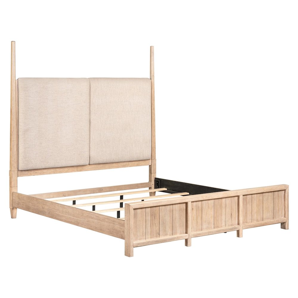 Proximity Place Queen Poster Bed - Barley Buff Birch Wood
