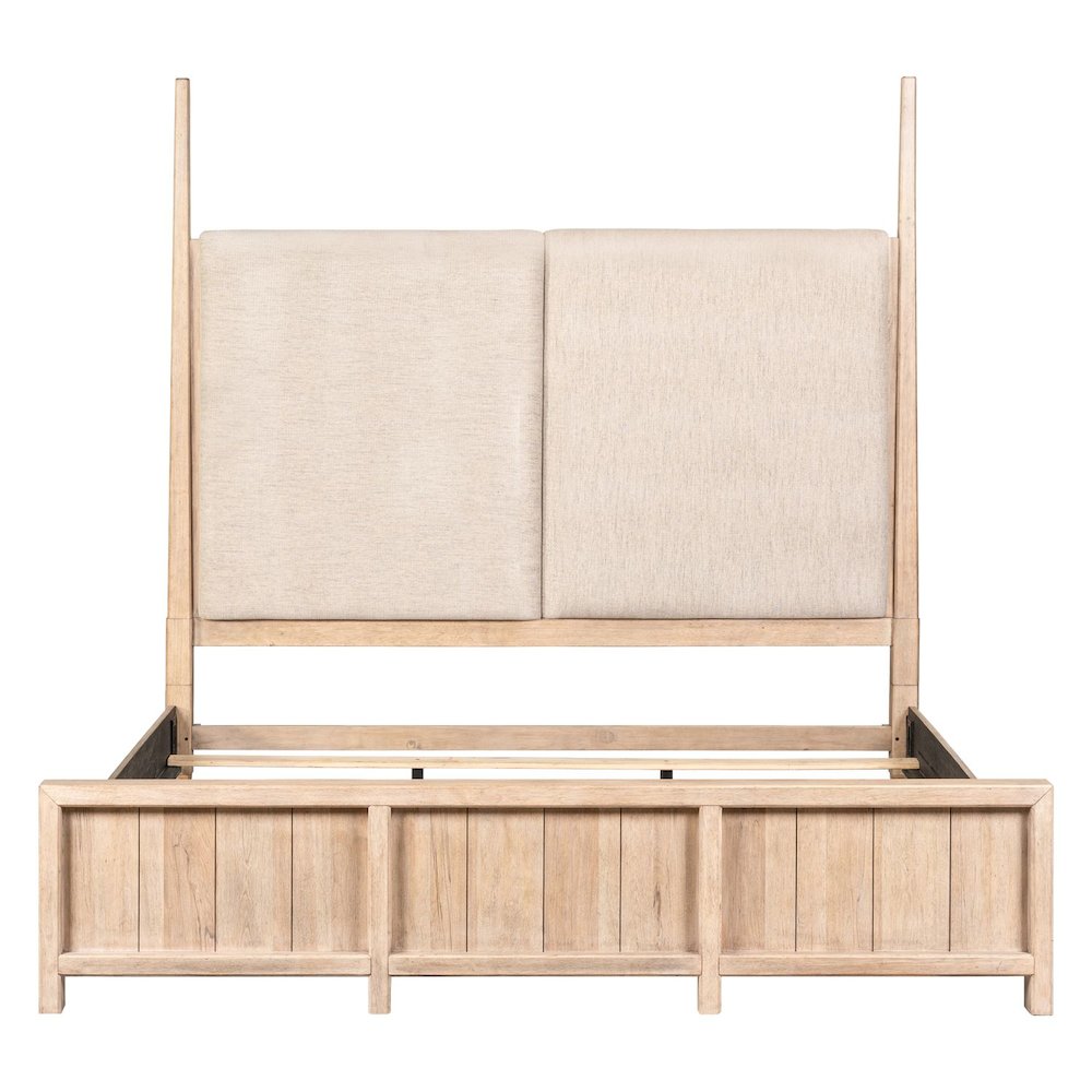 Proximity Place Queen Poster Bed - Barley Buff Birch Wood